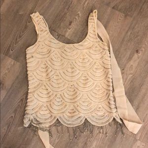 Vintage looking beaded top